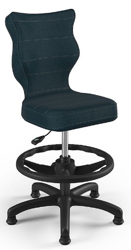 Bērnu krēsls Petit MT24 Size 3 HC+F, melna/tumši zila, 55 cm x 76.5 - 89.5 cm