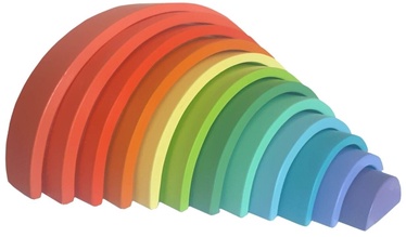 Attīstošās rotaļlietas Wood&Joy Pastel Colour Rainbow 109TRS1143, 20 cm, daudzkrāsaina
