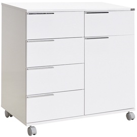 Шкаф на колесах Kalune Design Multi Purpose ADR-415-PP-1, белый, 44 см x 85 см x 81 см