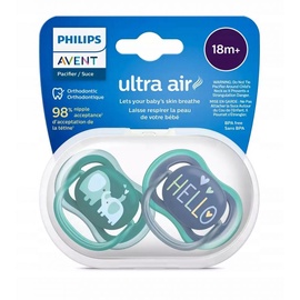 Соска Philips Avent Ultra Air Deco, 18 мес., многоцветный, 2 шт.