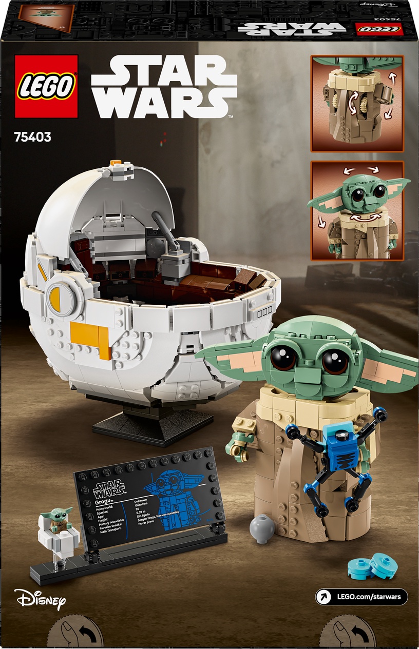 Konstruktor LEGO® Star Wars Grogu™ koos hõljuva vankriga 75403, 1048 tk