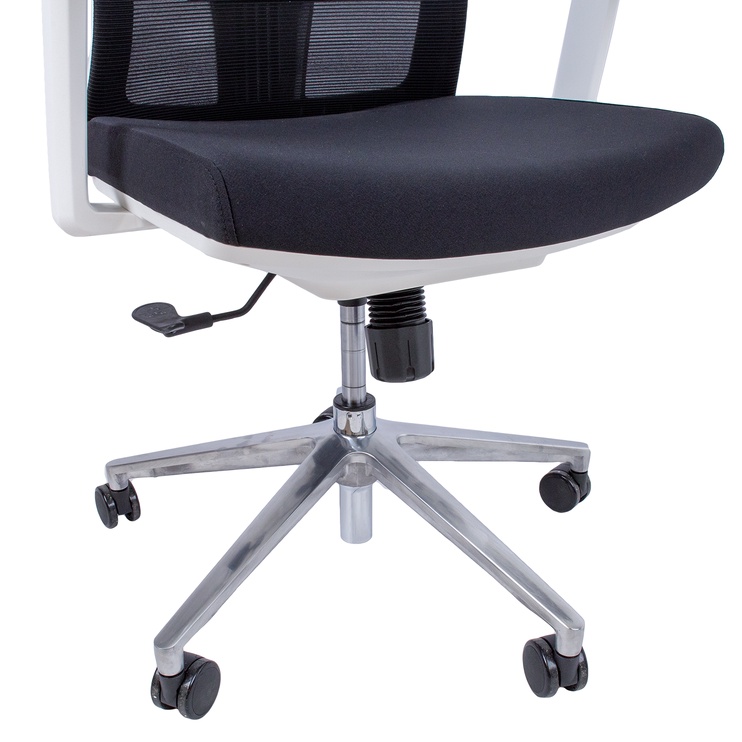 Офисный стул Home4you Venon, 58 x 58 x 94 - 100.5 см, белый/черный