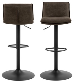 Bāra krēsls Flynn 98425, matēts, melna/antracīta, 38 cm x 46 cm x 68 - 89 cm