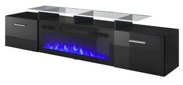 TV-laud Cama Meble Rova, must, 190 cm x 37 cm x 48 cm