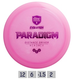 Lidojošais šķīvis Discmania Paradigm Evolution 12/6/-1,5/2 851DM950941P, rozā, 0.173 - 0.176 kg