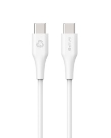 Кабель Estuff Infinite ES604070, 2 x USB Type C, 1 м, белый