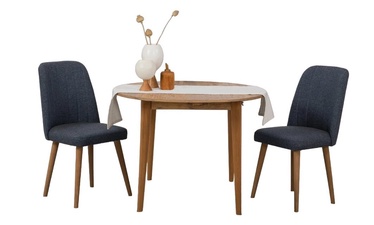 Ēdamistabas komplekts Kalune Design Vina 1048, priedes/tumši zila