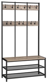 Вешалка для одежды Songmics Vasagle 12 Hooks Coat Tree, черный/серый