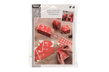 Набор подарочной упаковки Kapel Advent Calendar DIY Village, белый/красный