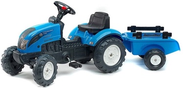 Automašīna ar pedāļiem Falk Landini Tractor With Trailer, zila