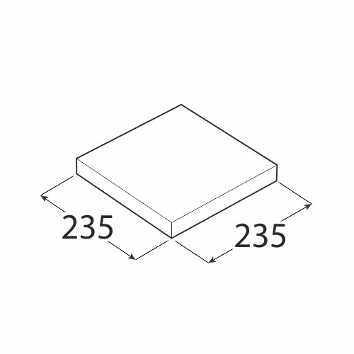 Sienas plaukts Velano FS 24/24 65057, ozola, 23.5 x 23.5 cm x 3.8 cm