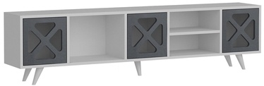 TV-laud Kalune Design Sinef, valge/antratsiit, 1800 mm x 295 mm x 457 mm