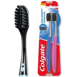 Зубная щетка Colgate charcoral, черный, 2 шт.