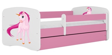 Vaikiška lova viengulė Kocot Kids Babydreams Unicorn, rožinė, 164 x 90 cm, su patalynės dėže