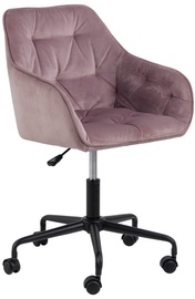 Krēsls Brooke, 58.5 x 59 x 88.5 cm, melna/rozā