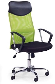 Darbo kėdė Vire V-CH-VIRE-FOT-ZIELONY, 63 x 61 x 110 - 120 cm, juoda/žalia