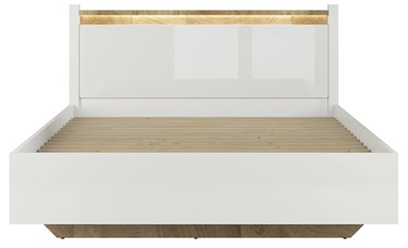 Кровать Alameda 160 A, 160 x 200 cm, коричневый/белый, с решеткой