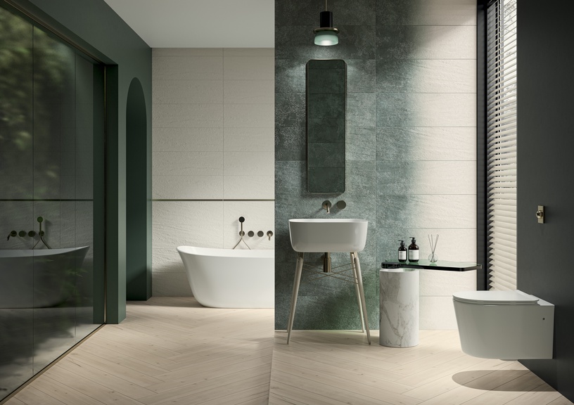 Flīzes, keramika Ceramika Paradyz Nightwish SSR-250X750-1-NIGH.BIA, 75 cm x 25 cm, balta