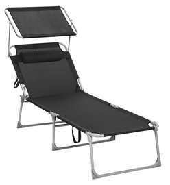 Шезлонг Hakano Ergo Songmics, черный, 200 см x 71 см x 38 см