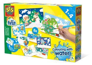 Krāsošanas komplekts SES Creative Colouring With Water Hidden Animals 14459, daudzkrāsaina