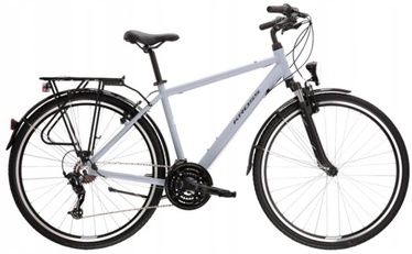 Velosipēds pilsētas Kross Trans 1.0, 28 ", M rāmis, melna/pelēka