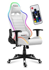 Mänguri tool Huzaro Force 6.0 RGB, 50 x 70 x 123 - 133 cm, valge