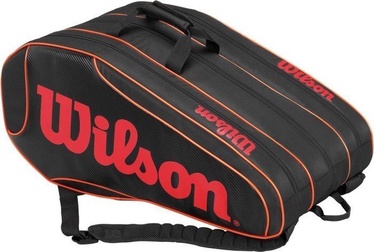 Tenisa soma Wilson Burn Team 12 PK, melna/sarkana