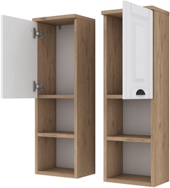 Подвесной шкафчик Kalune Design AF102 2447 543WRN2904, белый/ореховый, 29 см x 22 см x 90 см