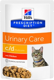 Kassi märgtoit Hill's Urinary Care c/d Multicare, kanaliha, 0.085 kg