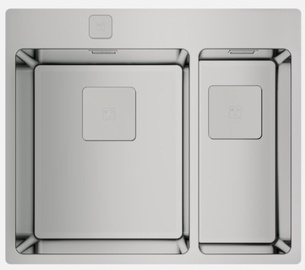 Кухонная раковина Teka Forlinea RS15 2B 580 115030013, нержавеющая сталь, 580 мм x 500 мм x 200 мм