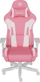 Žaidimų kėdė Genesis Nitro 710, 50 x 62 x 47.5 - 54.5 cm, balta/rožinė
