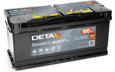 Akumulators Deta Senator DA1000, 12 V, 100 Ah, 900 A