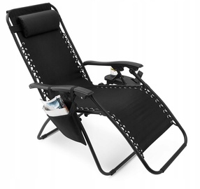 Saliekams krēsls Sulankstomas gultas su staliuku ir kišene, 1600 mm x 640 mm x 350 - 1100 mm