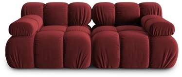 Moduļu divvietīgs dīvāns Micadoni Home Bellis 2 Seats, tumši sarkana, 188 x 94 cm x 63 cm