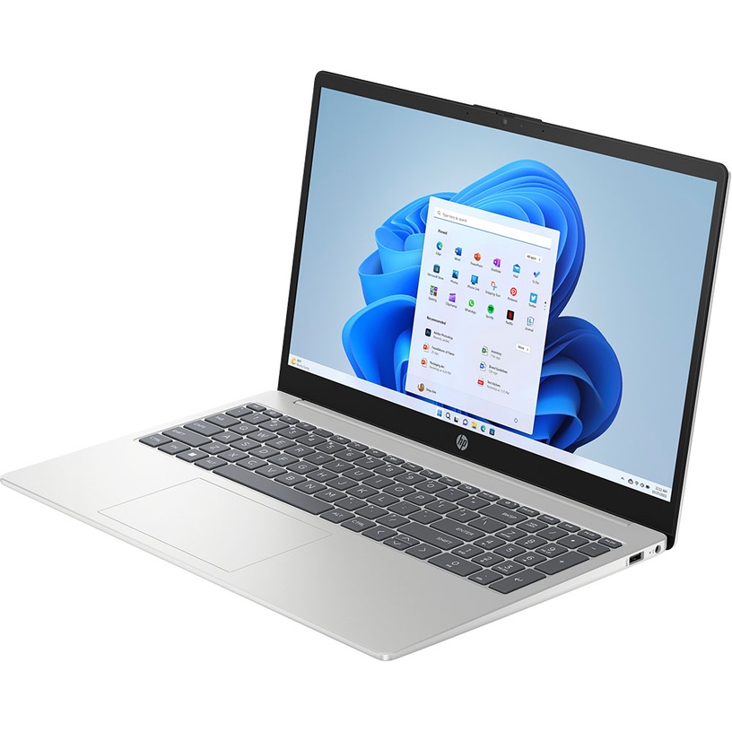 Ноутбук HP Laptop 15-fc0016ny, Ryzen 3-7320U, 8 GB, 512 GB, 15.6 ″, AMD Graphics, серебристый, en