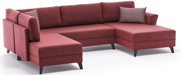 Dīvāngulta Hanah Home Eris, sarkana, kreisais, 202 x 300 cm x 78 cm