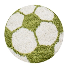 Paklājs iekštelpu Fun Football 1201206001, balta/zaļa, 120 cm x 120 cm
