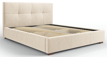 Кровать двухместная Micadoni Home Sage Velvet, 160 x 200 cm, бежевый, с решеткой
