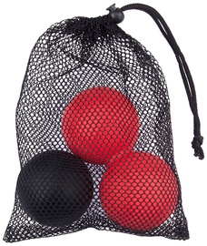 Masažinis kamuolys Avento Massage Ball 41TZ, juodas/raudonas, 6.2 cm