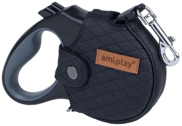 Automātiskā pavada Amiplay Cambridge, melna, 5 m