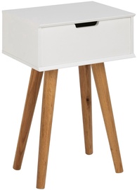 Naktinis staliukas Mitra 84416, baltas/ąžuolo, 40 x 30 cm x 61.5 cm