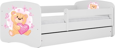 Детская кровать одноместная Kocot Kids Babydreams Teddybear Butterflies, белый, 144 x 80 см, c ящиком для постельного белья