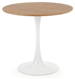 Обеденный стол Halmar Sting, белый/дубовый, 800 мм x 800 мм x 730 мм