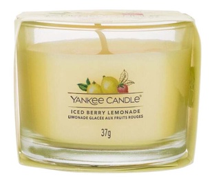 Svece aromātiskā Yankee Candle Iced Berry Lemonade, 7 - 10 h, 37 g, 42 x 54 mm