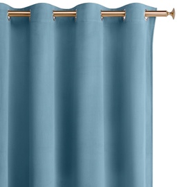 Nakts aizkari Room99 Charmy, sudraba/gaiši zila, 140 cm x 250 cm