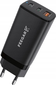 Зарядное устройство Feegar FEE-01600, USB/2 x USB-C, черный