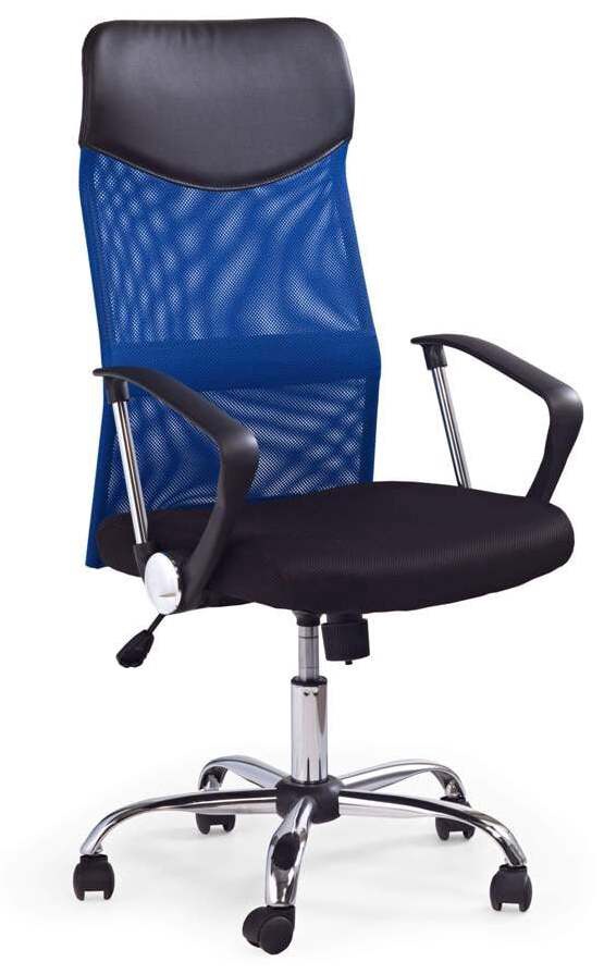 Kontoritool Vire, 63 x 61 x 110 - 120 cm, sinine/must