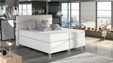 Gulta divvietīga Amadeo Soft 17, 180 x 200 cm, balta, ar matraci, ar režģi