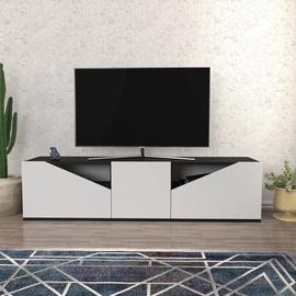 TV galds Kalune Design Carson, balta/antracīta, 35.3 cm x 160 cm x 40 cm