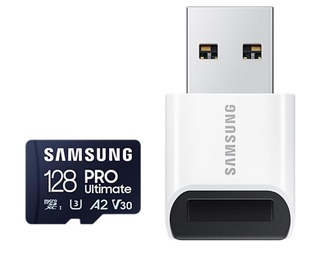 Mälukaart Samsung Pro Ultimate, 128 GB, 200 Mb/s - 130 Mb/s